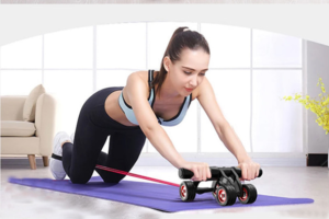 bài tập bụng sử dụng con lăn cho nữ