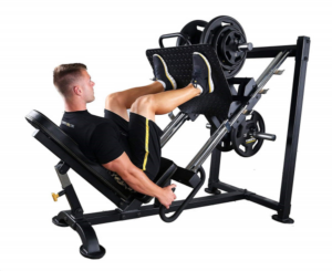 tập chân với máy