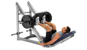 tập chân với máy