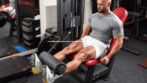 tập chân với máy