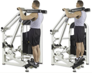 tập chân với máy